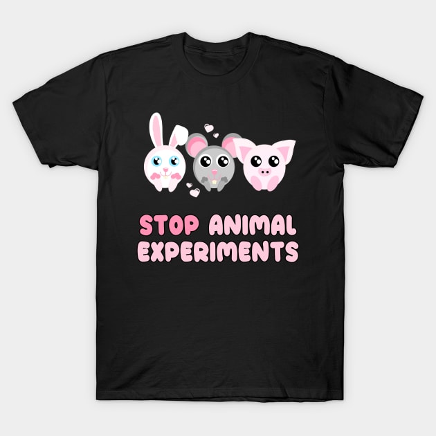 Stop Animal Experiments T-Shirt by Danielle